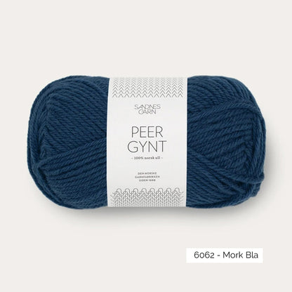 Pelote de Peer Gynt de Sandnes Garn, coloris 6062 Mork Blå