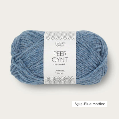 Pelote de Peer Gynt de Sandnes Garn coloris 6324 Blue Mottled