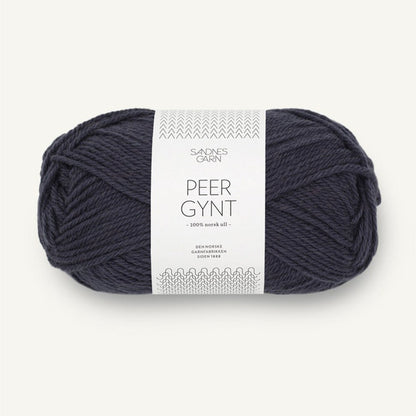 Pelote de Peer Gynt de Sandnes Garn coloris 6581 Mork Grå Blå