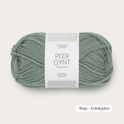 Pelote de Peer Gynt de Sandnes Garn coloris 8051 Eukalyptus