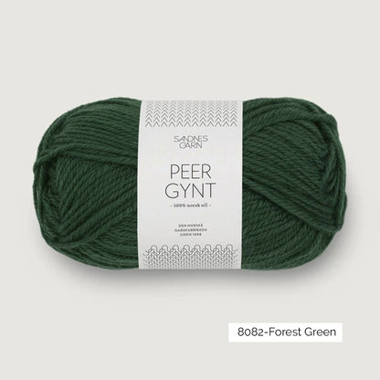 Pelote de Peer Gynt de Sandnes Garn coloris 8082 Forest Green