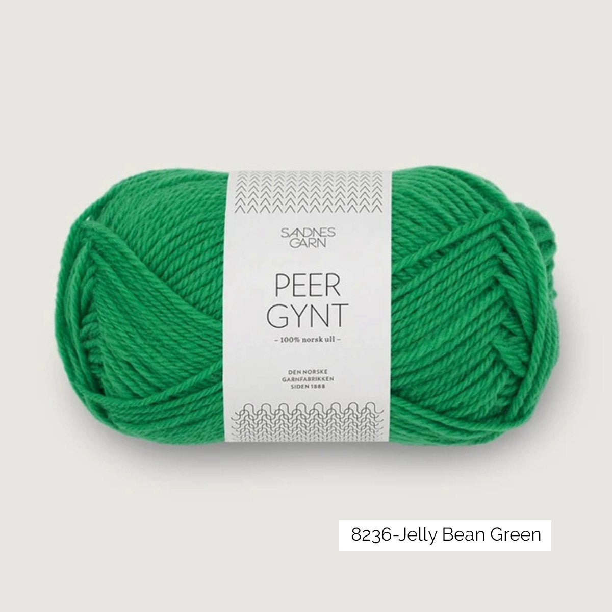 Pelote de Peer Gynt de Sandnes Garn coloris 8236 Jelly Bean Green