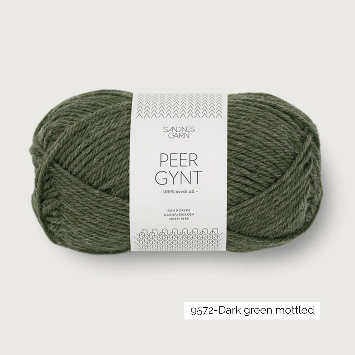 Pelote de Peer Gynt de Sandnes Garn coloris 9572 Dark Green Mottled