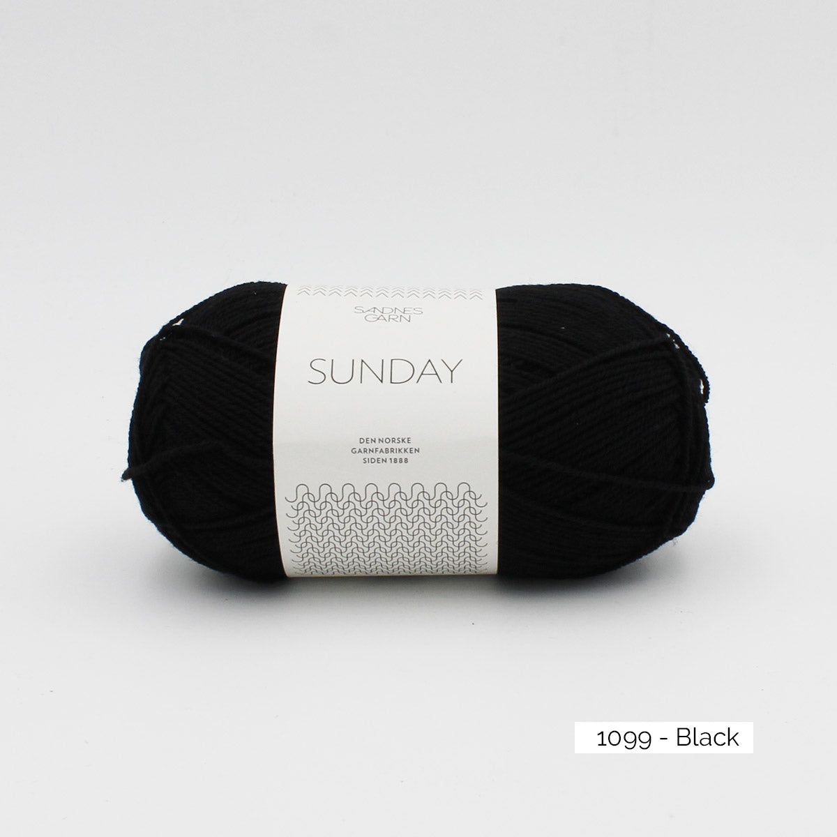 Pelote de Sunday de Sandnes Garn coloris 1099 Black