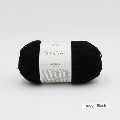 Pelote de Sunday de Sandnes Garn coloris 1099 Black