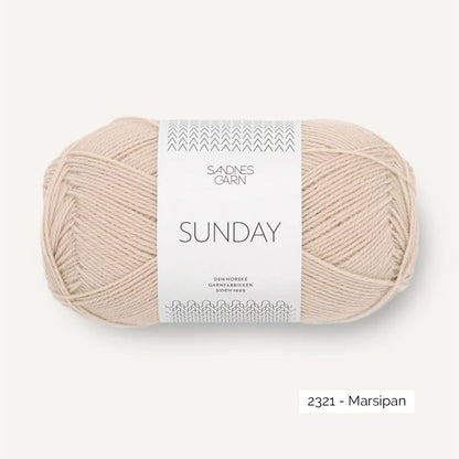 Pelote de Sunday de Sandnes Garn, coloris 2321 Marsipan