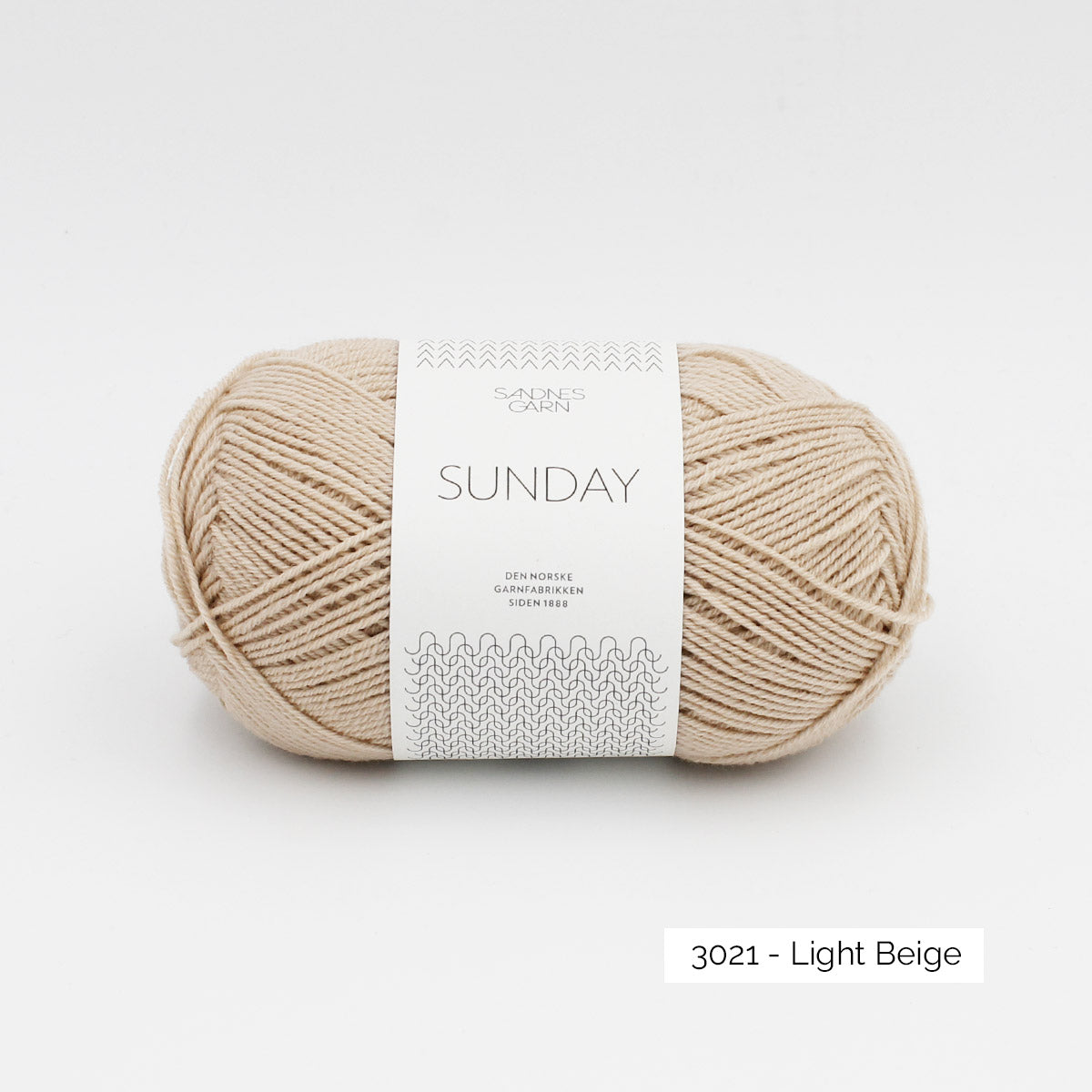Pelote de Sunday de Sandnes Garn coloris 3021 Light Beige