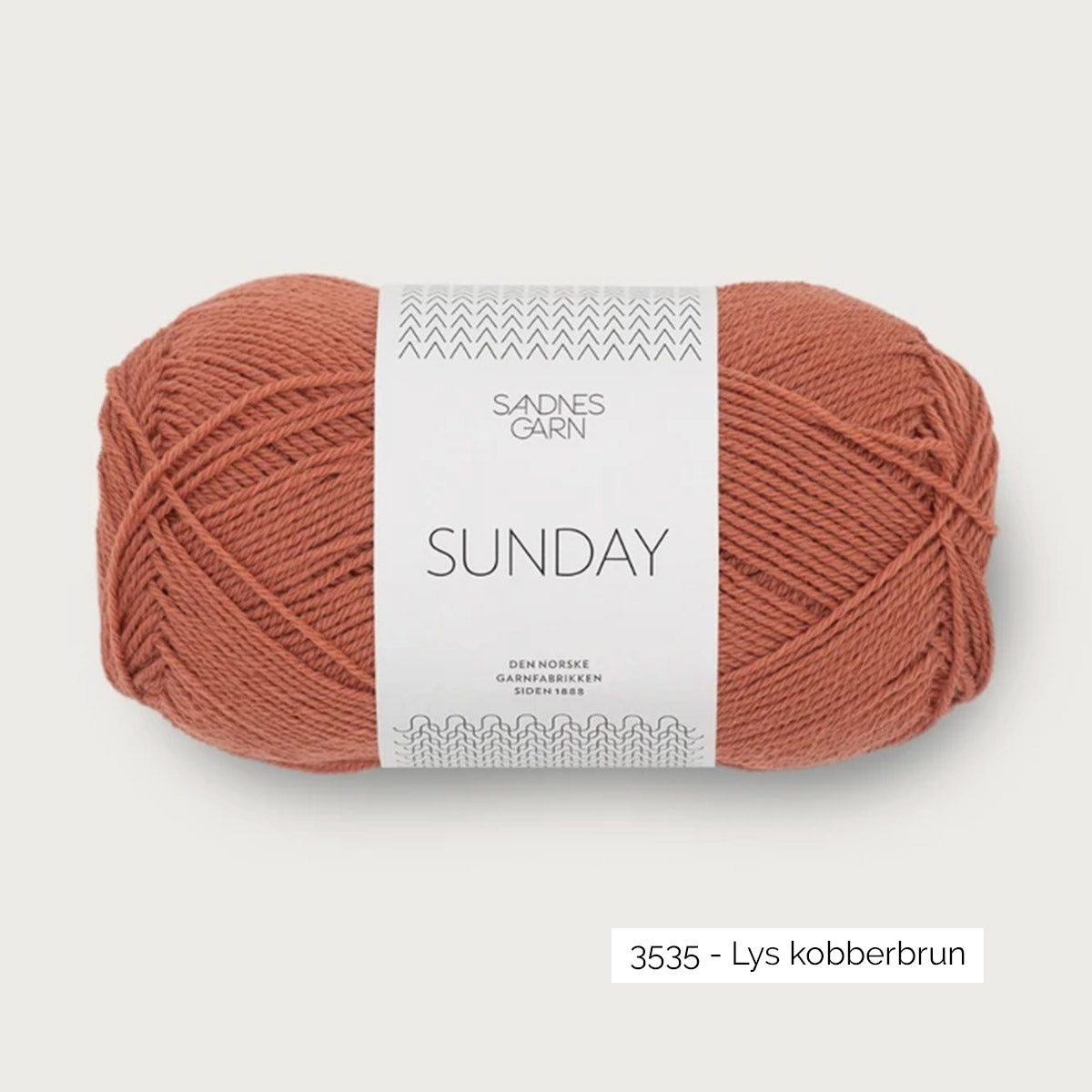 Pelote de Sunday de Sandnes Garn coloris 3535 Lys Kobberbrun
