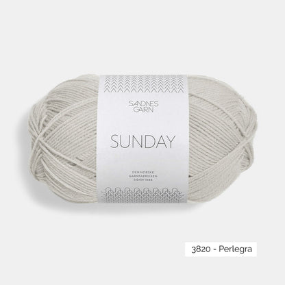 Pelote de Sunday de Sandnes Garn coloris 3820 Perle Grå