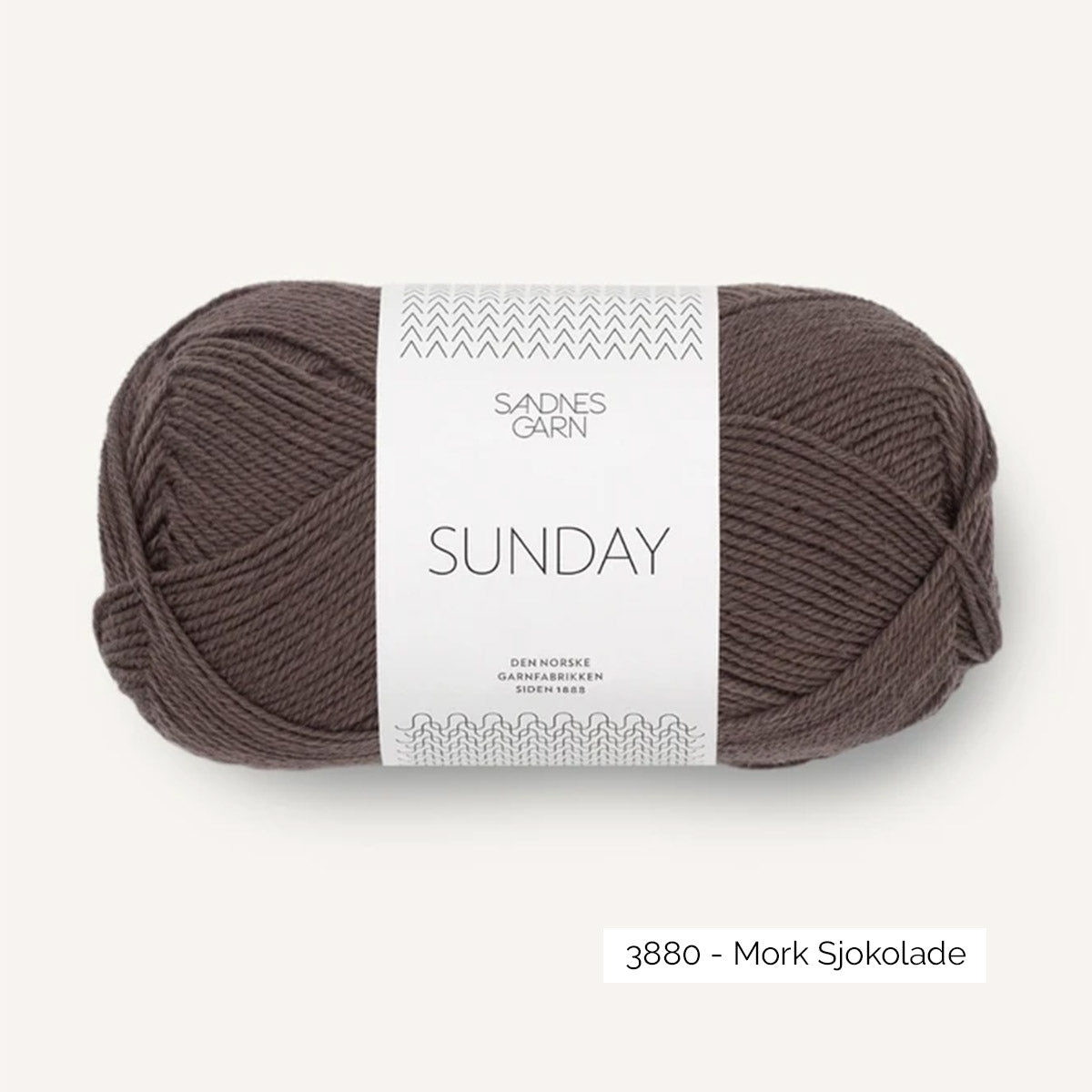 Pelote de Sunday de Sandnes Garn, coloris 3880 Mork Sjokolade