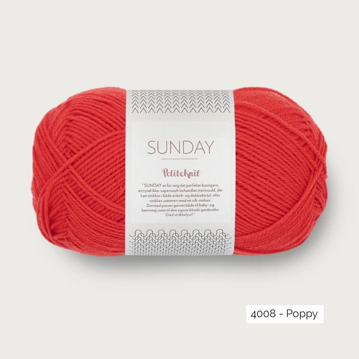 Pelote de Sunday de Sandnes Garn, collection Petite Knit, coloris 4008 Poppy