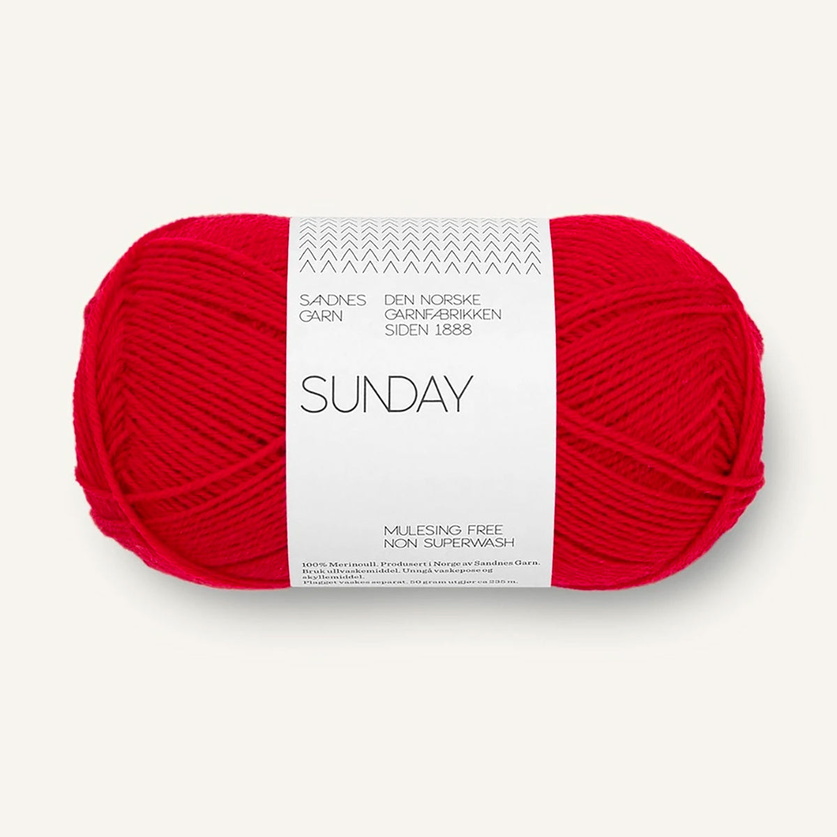 Pelote de Sunday de Sandnes Garn, coloris 4219 True Red