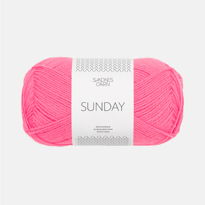Pelote de Sunday de Sandnes Garn coloris 4315 Bubblegum Pink