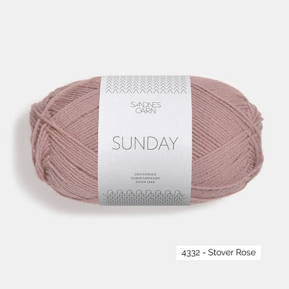 Pelote de Sunday de Sandnes Garn coloris 4332 Støvet Rose