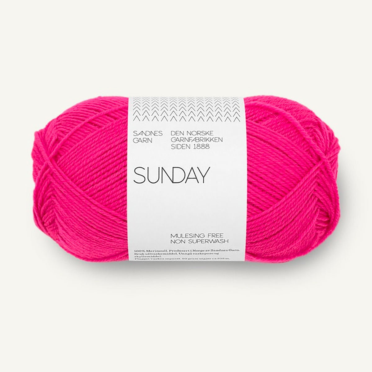 Pelote de Sunday de Sandnes Garn, coloris 4518 Hot Pink