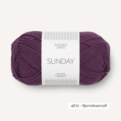 Pelote de Sunday de Sandnes Garn, coloris 4672 Bjornebaersaft