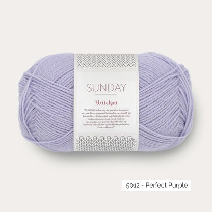 Pelote de Sunday de Sandnes Garn, collection Petite Knit, coloris 5012 Perfect Purple