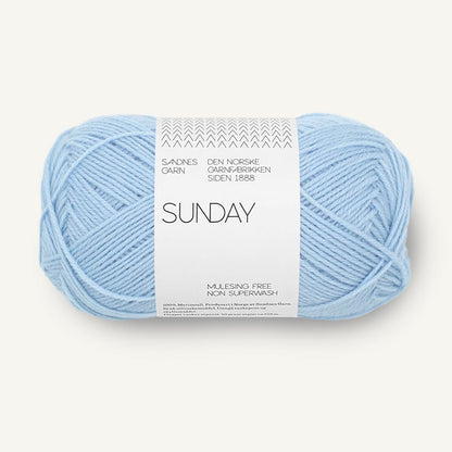 Pelote de Sunday de Sandnes Garn, coloris 5812 Brunnera Blue