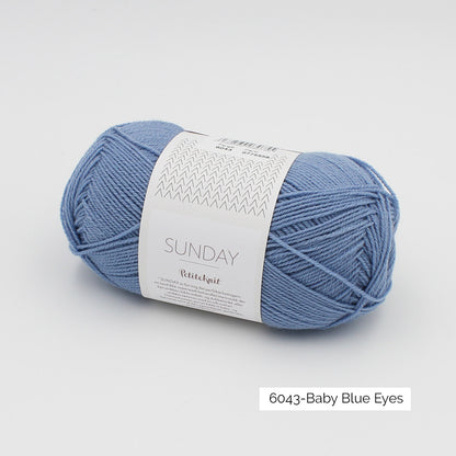 Pelote de Sunday de Sandnes Garn, collection Petite Knit, coloris 6043 Baby Blue Eyes