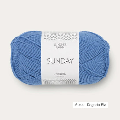 Pelote de Sunday de Sandnes Garn, coloris 6044 Regatta Blå