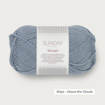 Pelote de Sunday de Sandnes Garn, collection Petite Knit, coloris 6050 Above the Clouds