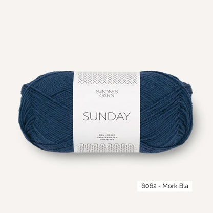 Pelote de Sunday de Sandnes Garn, coloris 6062 Mork Bla