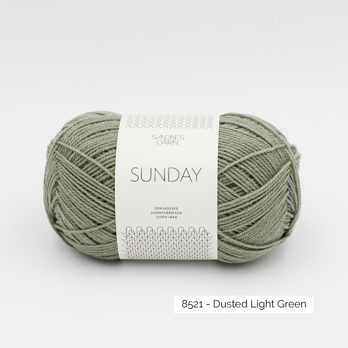 Pelote de Sunday de Sandnes Garn, coloris 8521 Dusted Light Green