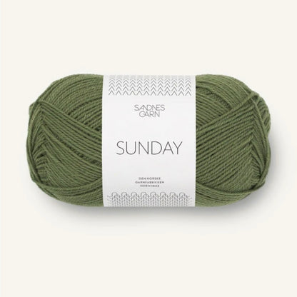 Pelote de Sunday de Sandnes Garn coloris 9062 Olive Green