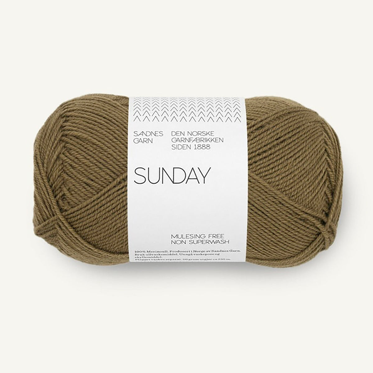 Pelote de Sunday de Sandnes Garn, coloris 9873 Green Olive