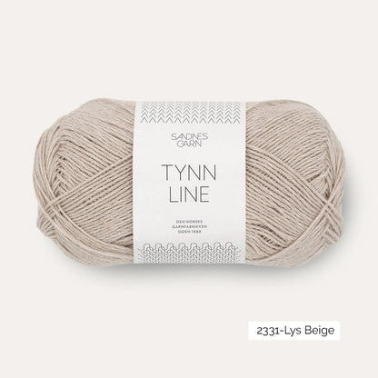 Pelote de Tynn Line de Sandnes Garn coloris 2331 Lys Beige