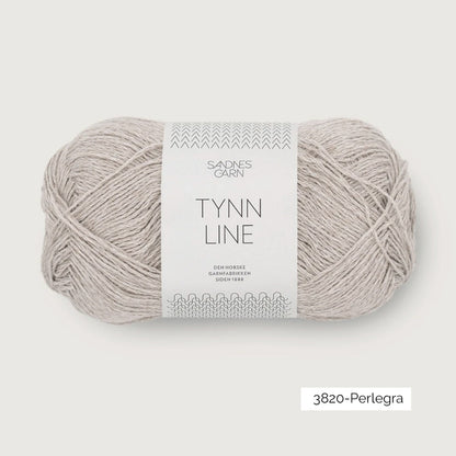 Pelote de Tynn Line de Sandnes Garn coloris 3820 Perle Grå