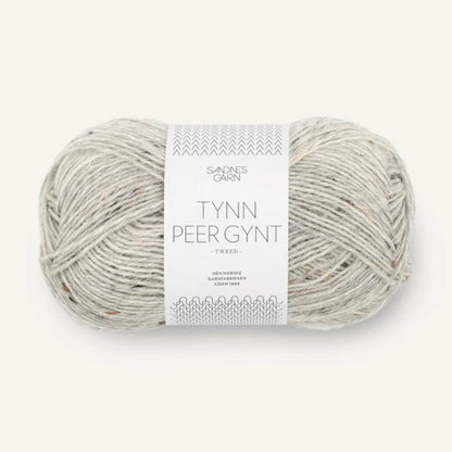 Pelote de Tynn Peer Gynt de Sandnes Garn coloris 1034 Light Grey Tweed