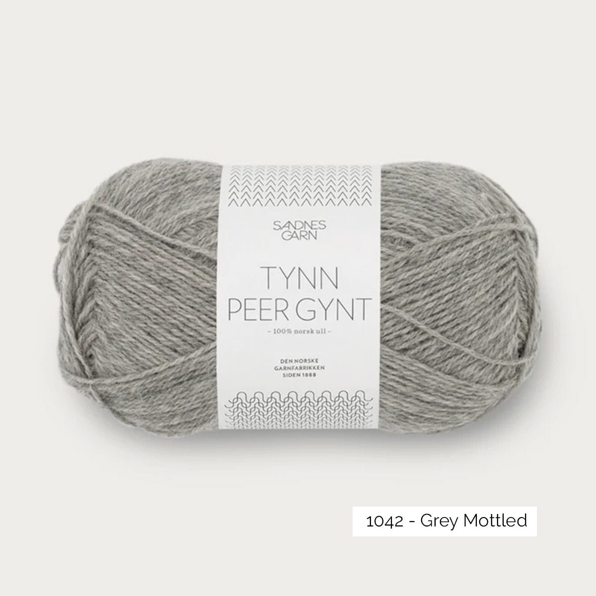 Pelote de Tynn Peer Gynt de Sandnes Garn, coloris 1042 Grey Mottled