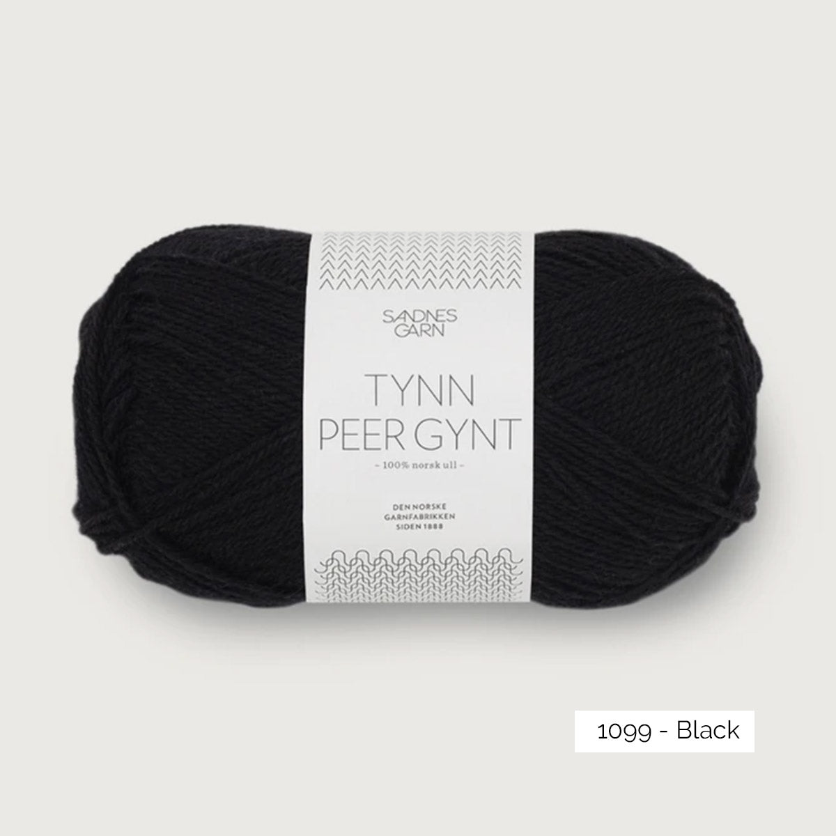 Pelote de Tynn Peer Gynt de Sandnes Garn, coloris 1099 Black