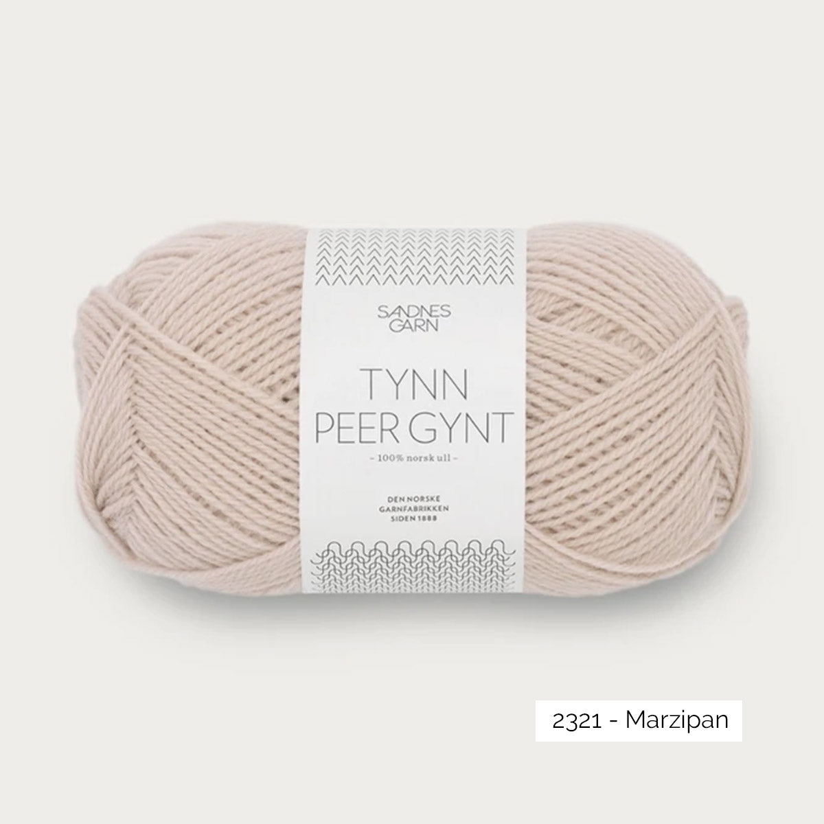 Pelote de Tynn Peer Gynt de Sandnes Garn, coloris 2321 Marzipan