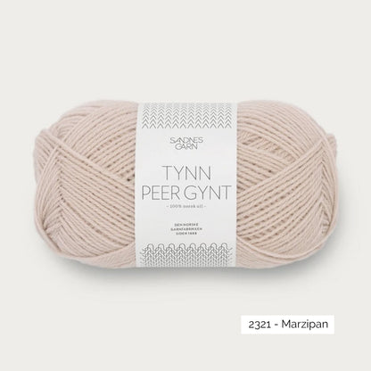 Pelote de Tynn Peer Gynt de Sandnes Garn, coloris 2321 Marzipan