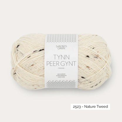 Pelote de Tynn Peer Gynt de Sandnes Garn, coloris 2523 Nature Tweed