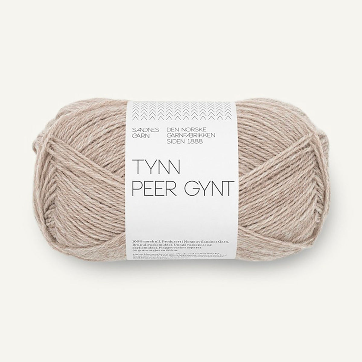 Pelote de Tynn Peer Gynt de Sandnes Garn, coloris 2650 Greige Mix