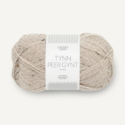 Pelote de Tynn Peer Gynt de Sandnes Garn, coloris 2655 Grå Beige Tweed