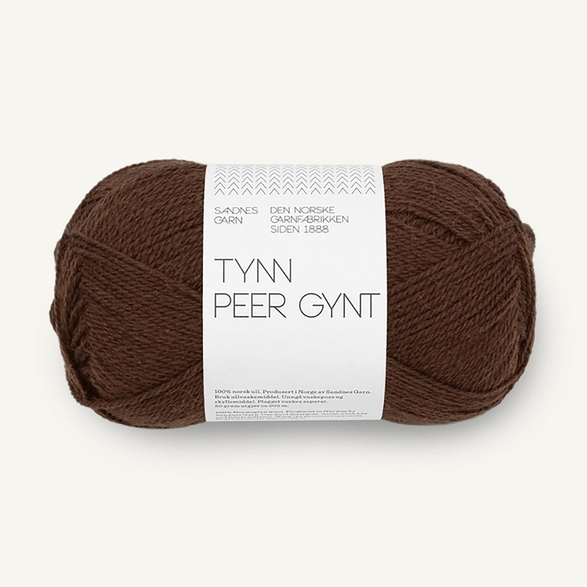 Pelote de Tynn Peer Gynt de Sandnes Garn, coloris 3082 Mork Brun