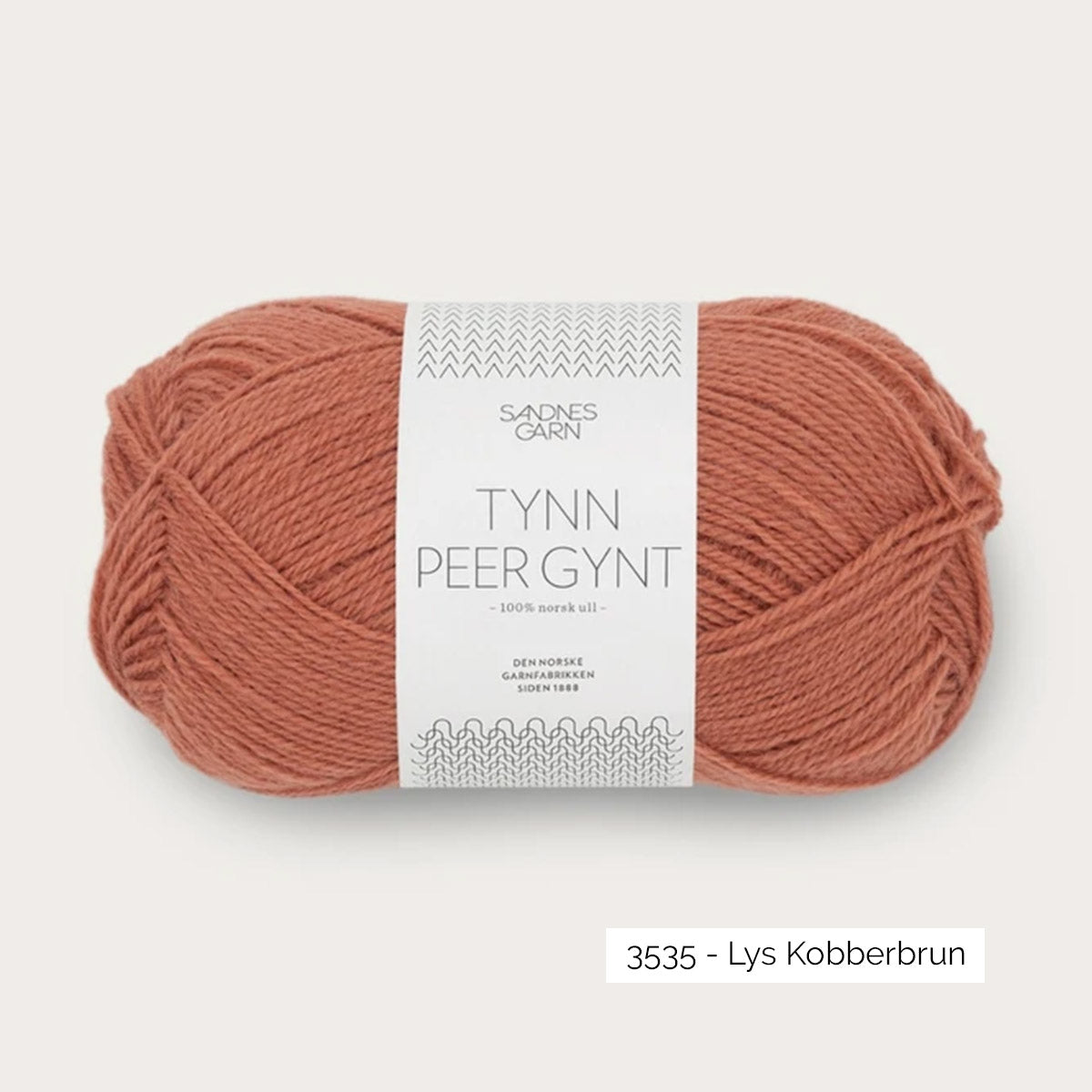 Pelote de Tynn Peer Gynt de Sandnes Garn coloris 3535 Lys Kobberbrun