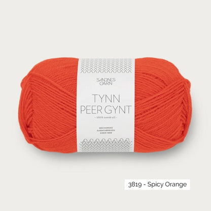Pelote de Tynn Peer Gynt de Sandnes Garn coloris 3819 Spicy Orange