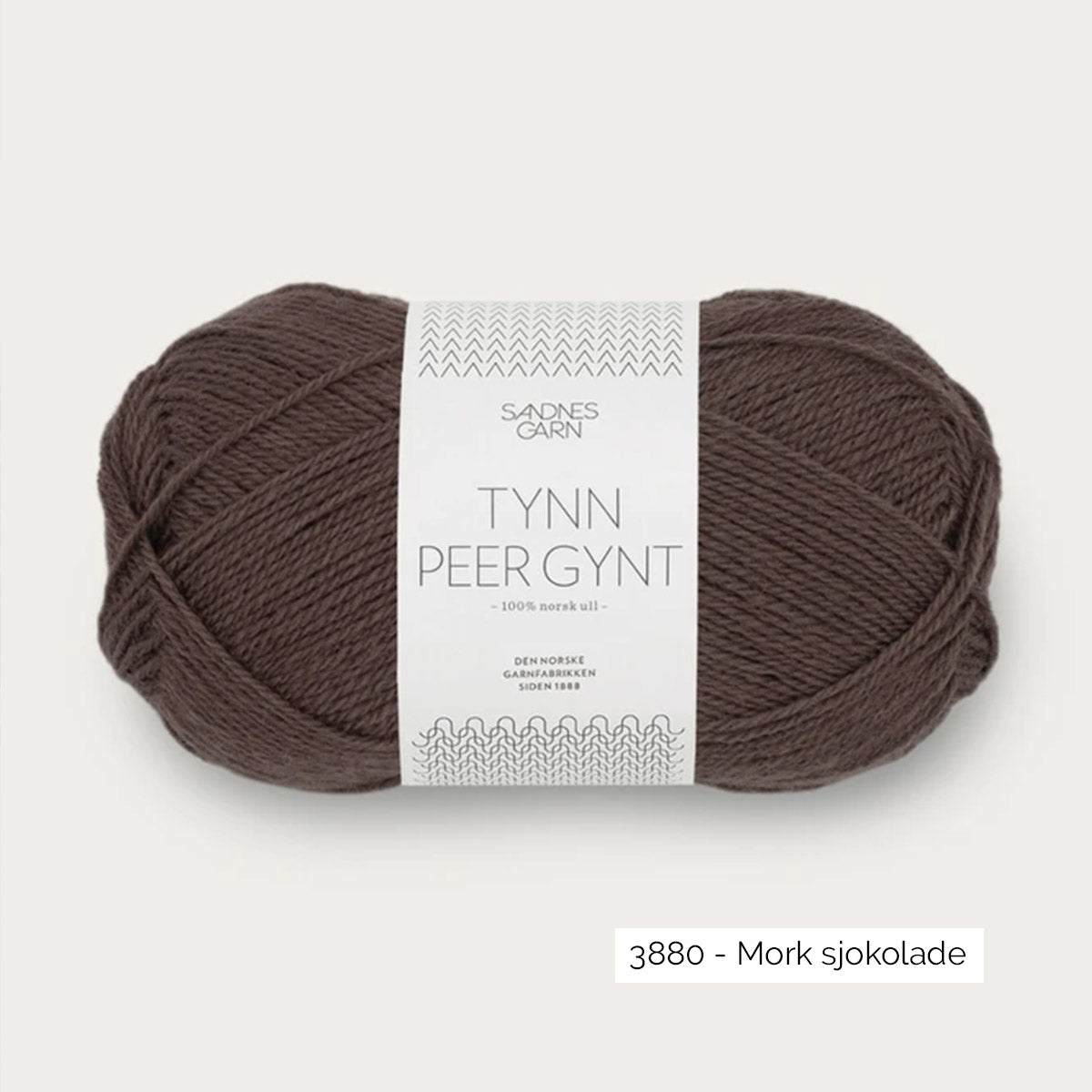 Pelote de Tynn Peer Gynt de Sandnes Garn coloris 3880 Mork Sjokolade