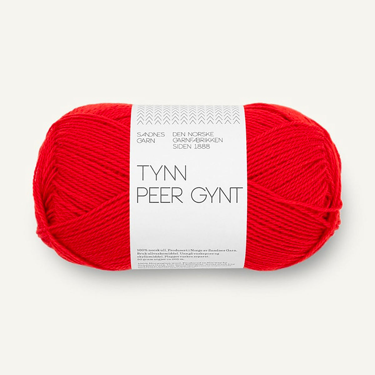 Pelote de Tynn Peer Gynt de Sandnes Garn, coloris 4018 Scarlet Red