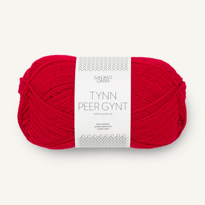Pelote de Tynn Peer Gynt de Sandnes Garn coloris 4219 Red