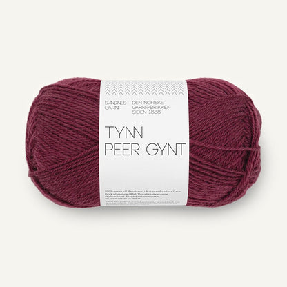 Pelote de Tynn Peer Gynt de Sandnes Garn, coloris 4372 Deep Burgundy
