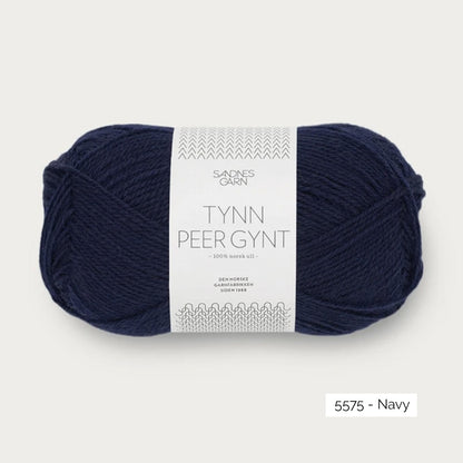 Pelote de lTynn Peer Gynt de Sandnes Garn coloris 5575 Navy