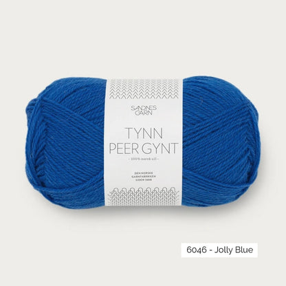 Pelote de Tynn Peer Gynt de Sandnes Garn, coloris 6046 Jolly Blue