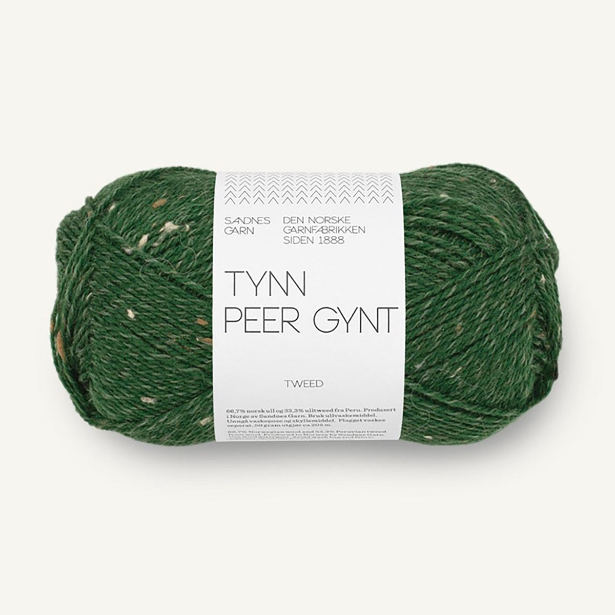 Pelote de Tynn Peer Gynt de Sandnes Garn, coloris 8085 Gron Tweed