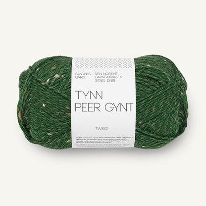 Pelote de Tynn Peer Gynt de Sandnes Garn, coloris 8085 Gron Tweed